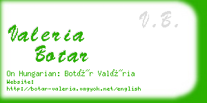 valeria botar business card